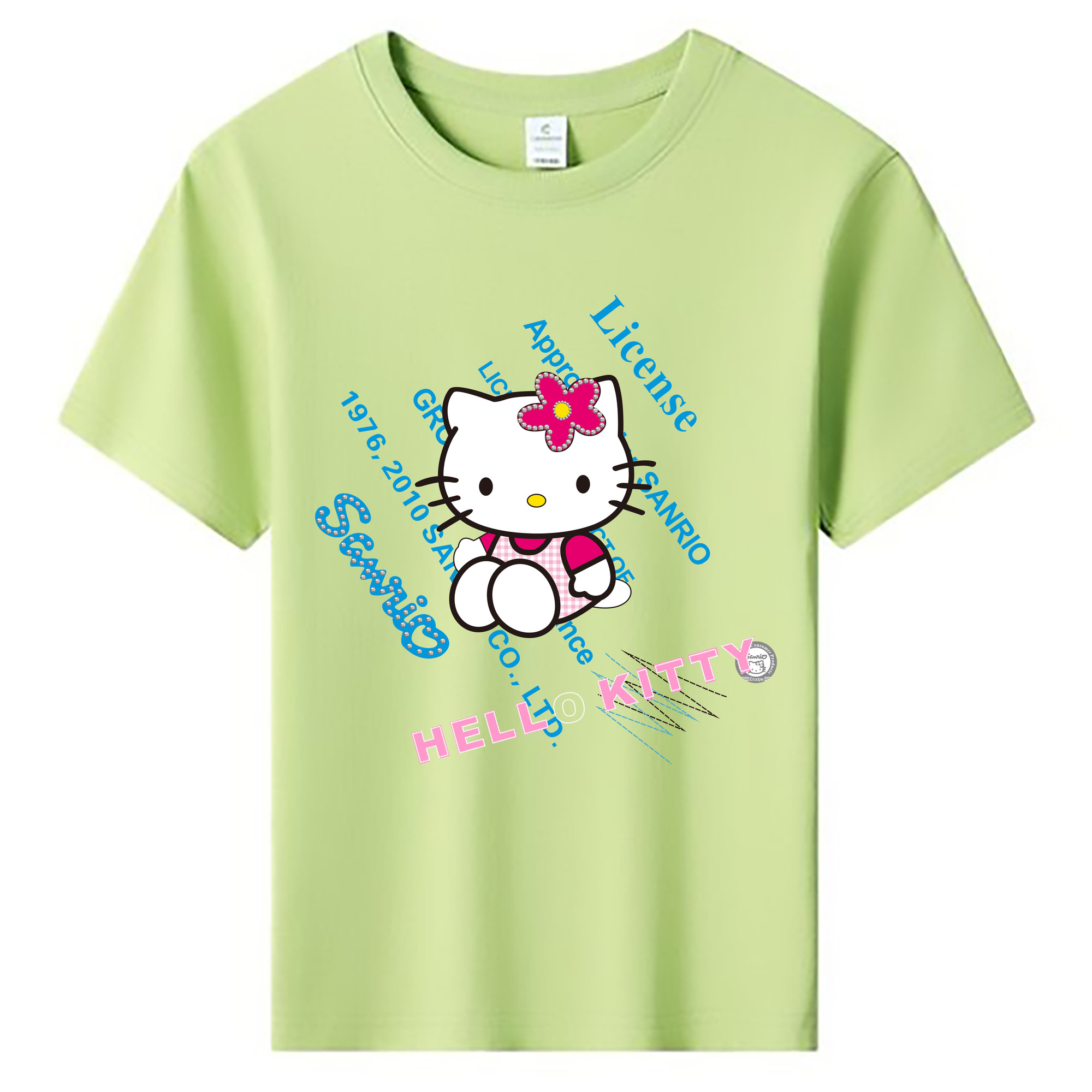 （画像用） Hello Kitty ハローキティ 綿100％キッズTシャツ（フロントプリント）